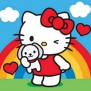 hellokitty_rainbow emote for Discord