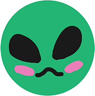 alienblush emote for Discord