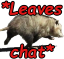 opossum_leaving emote for Discord