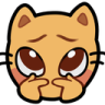 kittyShy emote for Discord