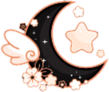 pastelorangeandblackmoon emote for Discord