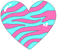 Y2K_Zebra_Print_Heart emote for Discord