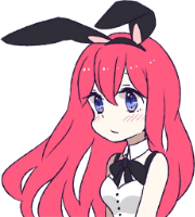 RabbitGirl_Blush emote for Discord
