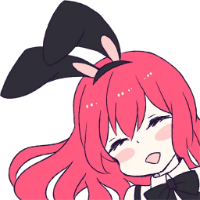 RabbitGirl_Hi emote for Discord