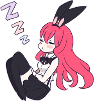 RabbitGirl_Sleeping emote for Discord