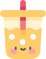 Kawaii_Orange_Boba emote for Discord