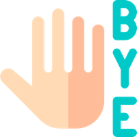 Bye_Hand emote for Discord