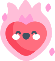 Kawaii_HeartonFire emote for Discord