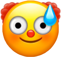 clownmildpanic emote for Discord