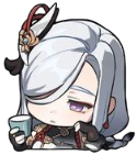 Shenhe_bored emote for Discord