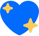 Blue_Sparkling_Heart emote for Discord