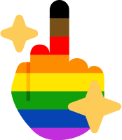 poc_lgbt_middle_finger emote for Discord