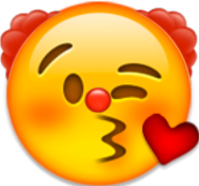 clownblowingkiss emote for Discord