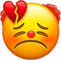 clownheartbroken emote for Discord