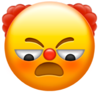 clownlookdown emote for Discord