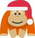 OrangutanSanta emote for Discord