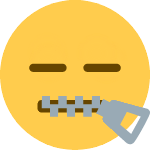 Zipped_Expressionless emote for Discord