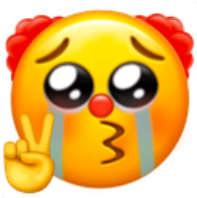 clownkisscry emote for Discord