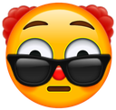 clownflushedsunglasses emote for Discord
