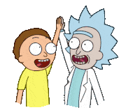 Morty_and_young_Rick_high_five emote for Discord