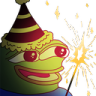 peepoNewYear emote for Discord