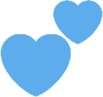 two_blue_hearts emote for Discord