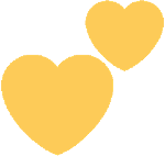 two_yellow_hearts emote for Discord