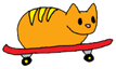 Skater_Kitty emote for Discord