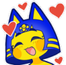Ankha_Hearts emote for Discord