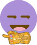 Thanos_ThinkingEvil emote for Discord