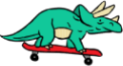 Skater_Dino emote for Discord