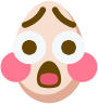 scaredflushedegg emote for Discord