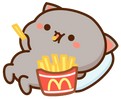 Cateatingfries static emote
