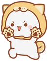 Mochi_tiger_costume_white emote for Discord