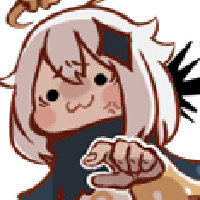 Chibi_Paimon_AngryPoint emote for Discord