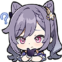 Chibi_Keqing_Think emote for Discord