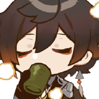 Chibi_Zhongli_Drink emote for Discord
