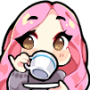 PinkGirlSip emote for Discord