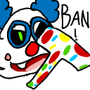 Clowny_Ban emote for Discord
