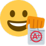 face_with_a_plus_grade emote for Discord