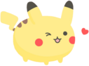 Pika_Heart_Wink emote for Discord
