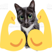 musclecat emote for Discord