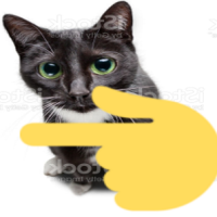 pointingleftcat emote for Discord
