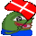 PeepoWavingFlagDK emote for Discord