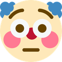 Clown_flushed emote for Discord
