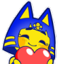 Ankha_Heart emote for Discord