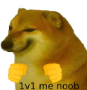 cheems_1v1me emote for Discord
