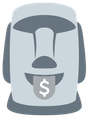 moyai_money_mouth emote for Discord