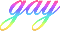 RainbowGayText emote for Discord