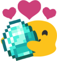 blob_love_diamonds_minecraft static emote